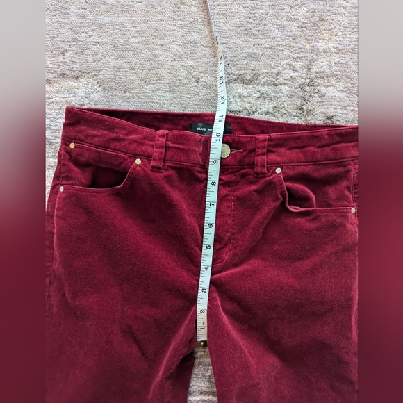 Club Monaco Burgundy Slip Fit Courdory Pants - Picture 4 of 10
